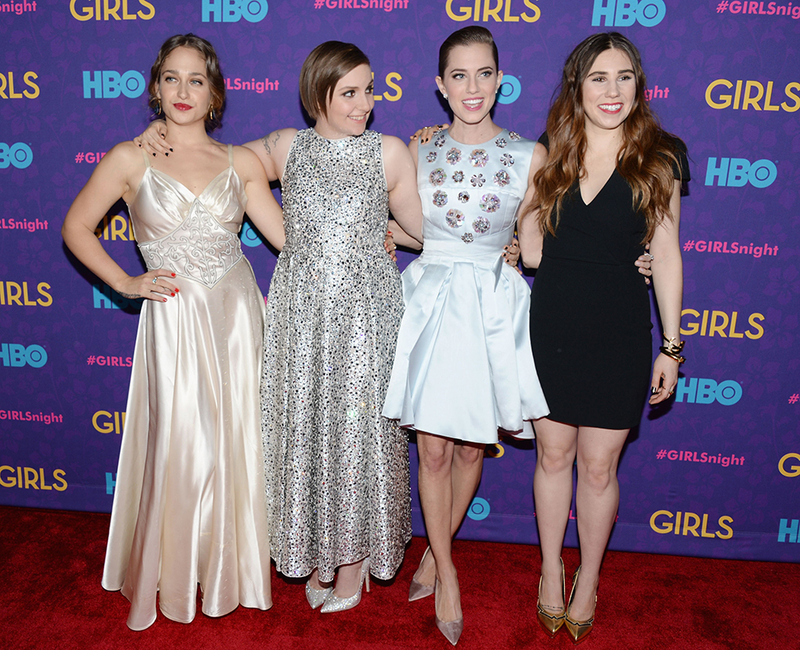 Illustration for article titled Awkward Hemlines and Slinky Slip Dresses at the Girls Premiere